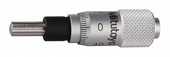 Mechanical Micrometer Head: 0 mm to 6.5 mm, Metric, 0.005 mm Accuracy, 0.01 mm Resolution