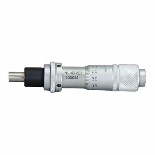 MITUTOYO Mechanical Micrometer Head, Range 0 mm to 13 mm, Rotating