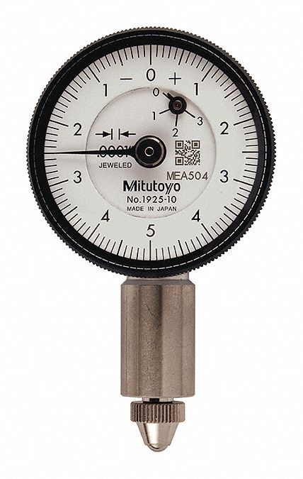 MITUTOYO Balanced Reading Dial Indicator, AGD 1, 1.220