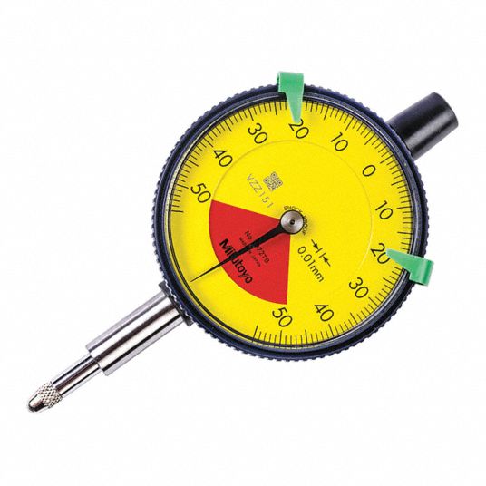 Mitutoyo 0 To 1 Mm Range Balanced Reading Dial Indicator Flat Back