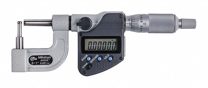 DIGITAL TUBE MICROMETER, DIGITAL, 0 IN TO 1 IN/MM TO 25MM RANGE, INCH/METRIC