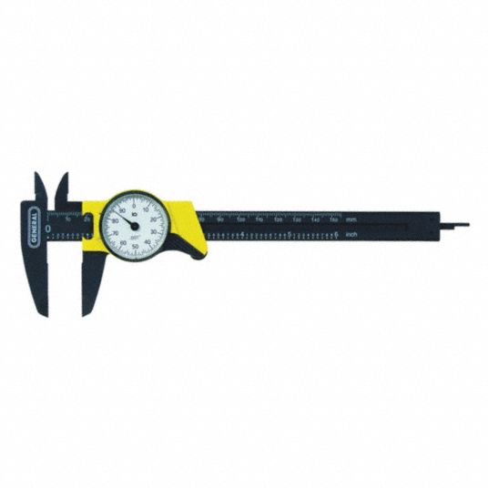 GENERAL TOOLS, 0 in to 6 in Range, +/ in Accuracy, Inch Dial Caliper  - 54GX50|145 - Grainger