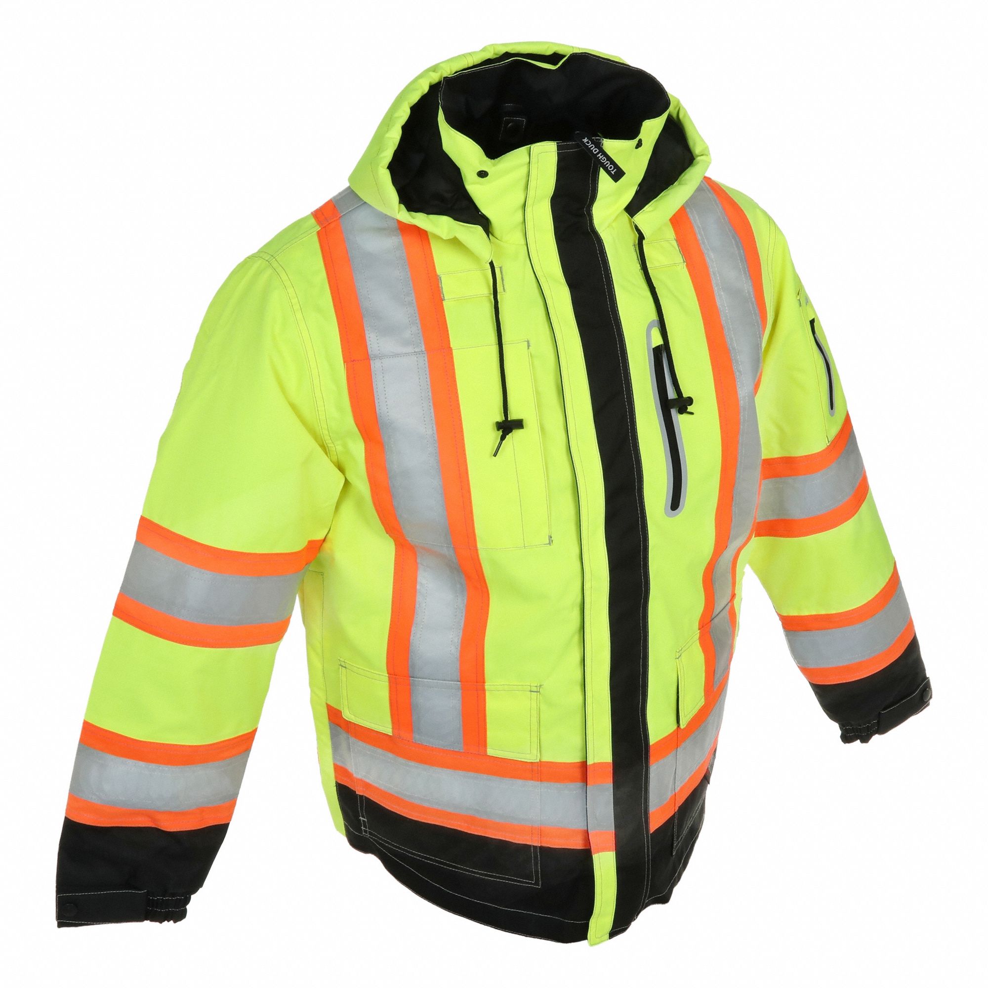 Hi-Vis Parka, Flo Green, 2XL Size