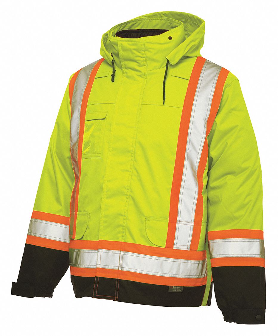 HIGH VISIBILITY JACKET,ORANGE,SZ 5XL