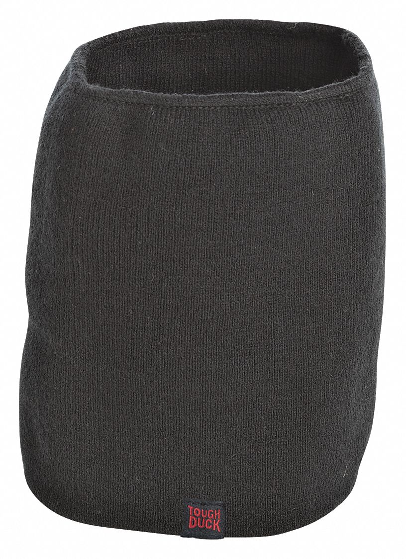TOUGH DUCK Neck Warmer, Universal, Fitted Adjustment Type, Black