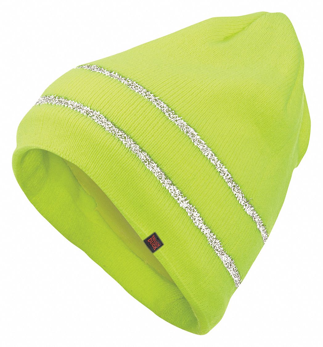 TUQUE,VERTE,TAILLE UNIVERSELLE,ACRYLIQUE,PROTÈGE LA TÊTE,DÉTAILS RÉFLÉCHISSANTS