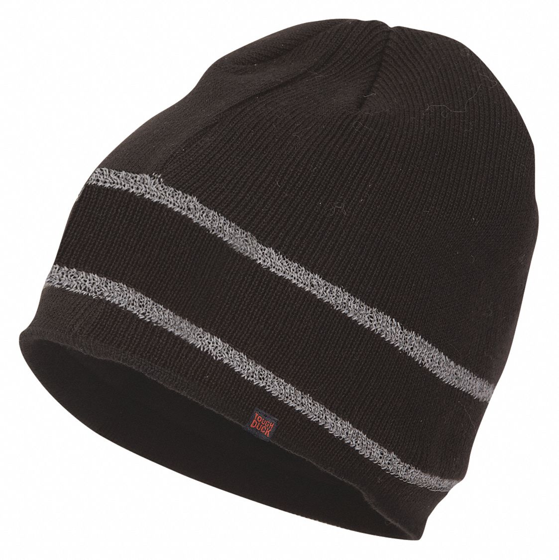 black fitted beanie