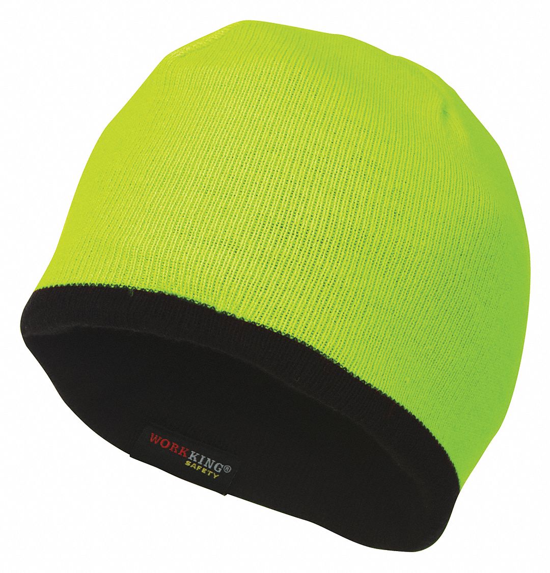 TUQUE DE SÉCURITÉ RÉVERSIBLE,VERTE,TAILLE UNIVERSELLE,ACRYLIQUE,ÉLÉMENTS RÉFLÉCHISSANTS