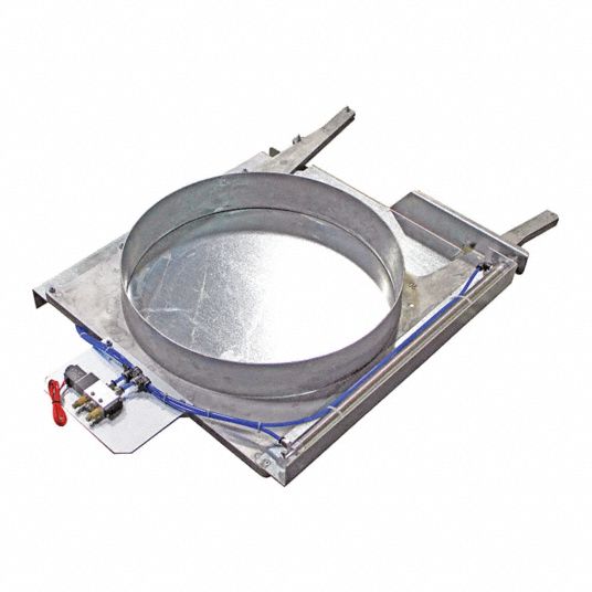 8 in Duct, Galvanized Steel Blade, Blast Gate 54GZ22BGPN08 Grainger