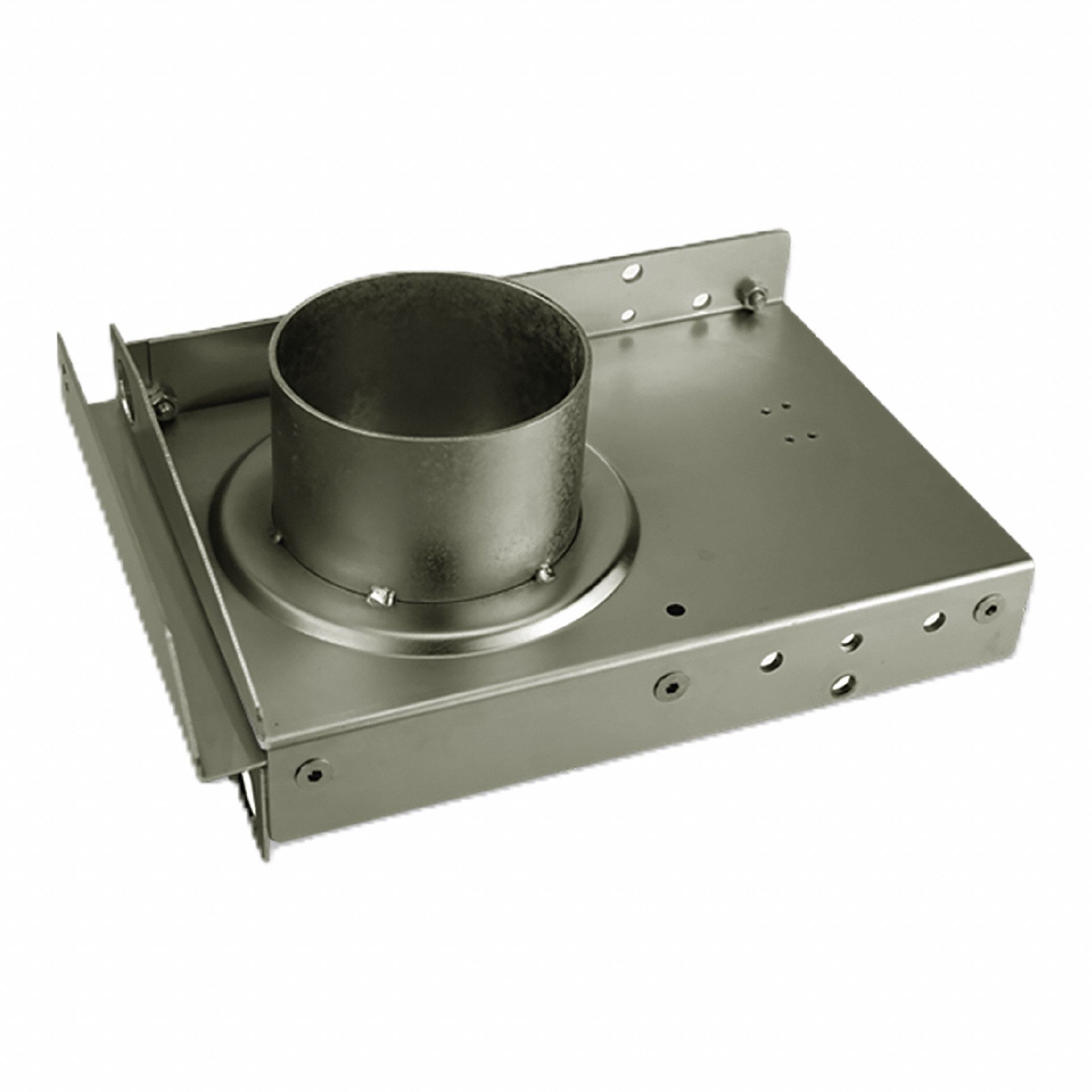 Blast Gate: 6 in Duct, Galvanized Steel Blade, Steel Body, 15 3/8 in x 9 in x 6 in