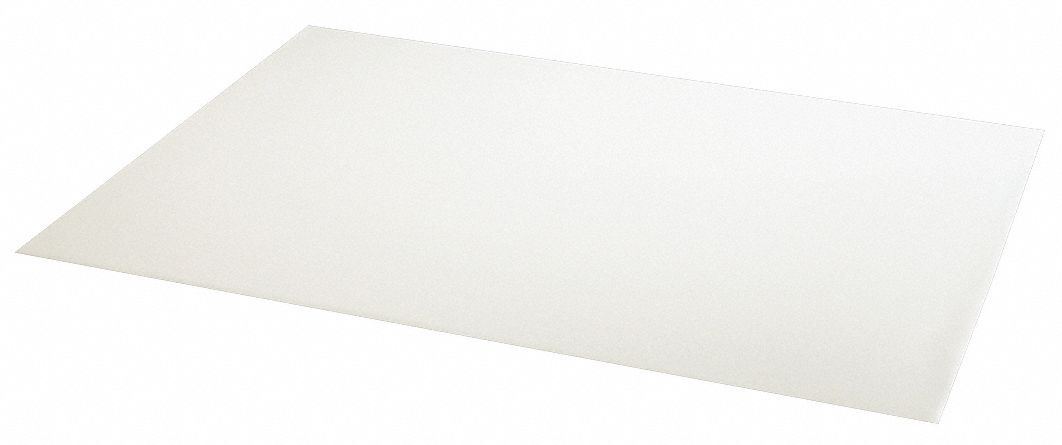 Magnetic Tool Storage Sheet: 24 in x 18 in x 1/32 in, Vinyl, White, Vinyl Coated