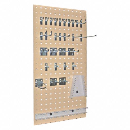 KENNEDY, 20 Hooks, Locking Clip, Pegboard Hook Assortment Kit 54HA98