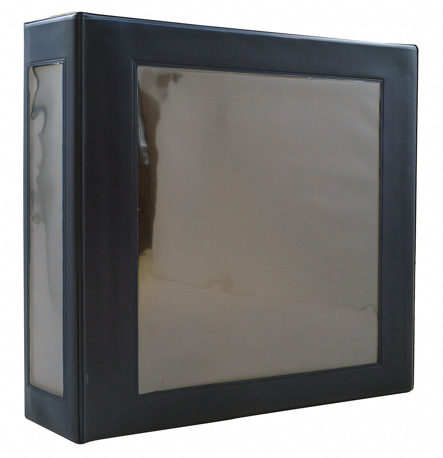 Ring Binder: 1/2 in Ring Size, Slant D-Ring, 110 Sheet Capacity, Clear Sleeve, Vinyl, Navy Blue