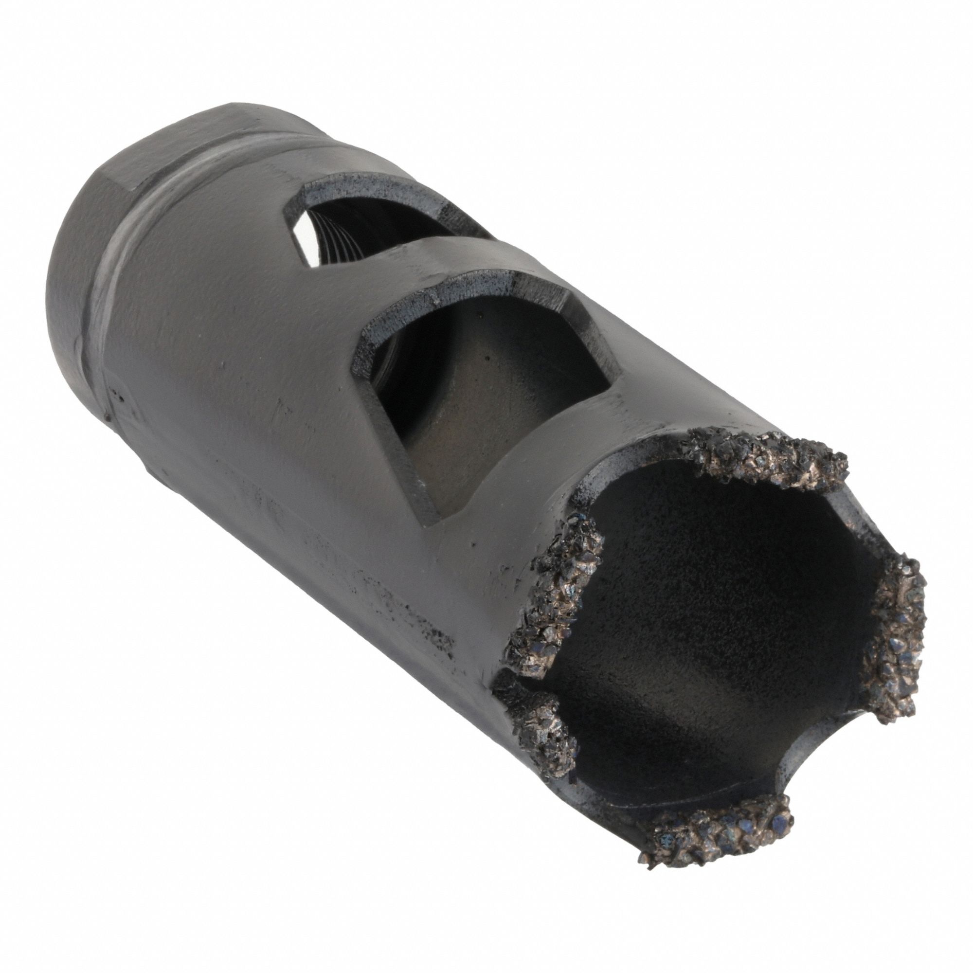 Hole Saw: 13/16 in Saw Dia., 1 7/8 in Max. Cutting Dp, 1/2"-20 Thread Size, Carbide Grit