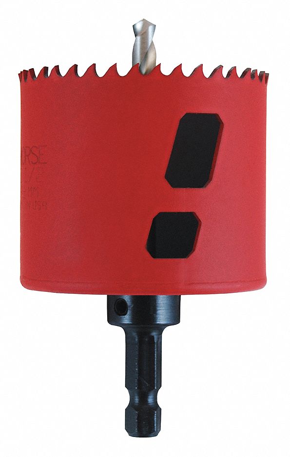 HOLE SAW, 2¾ IN SAW DIAMETER, 5/6, 1⅞ IN MAX CUTTING DEPTH, ⅝"-18 THREAD, BI-METAL