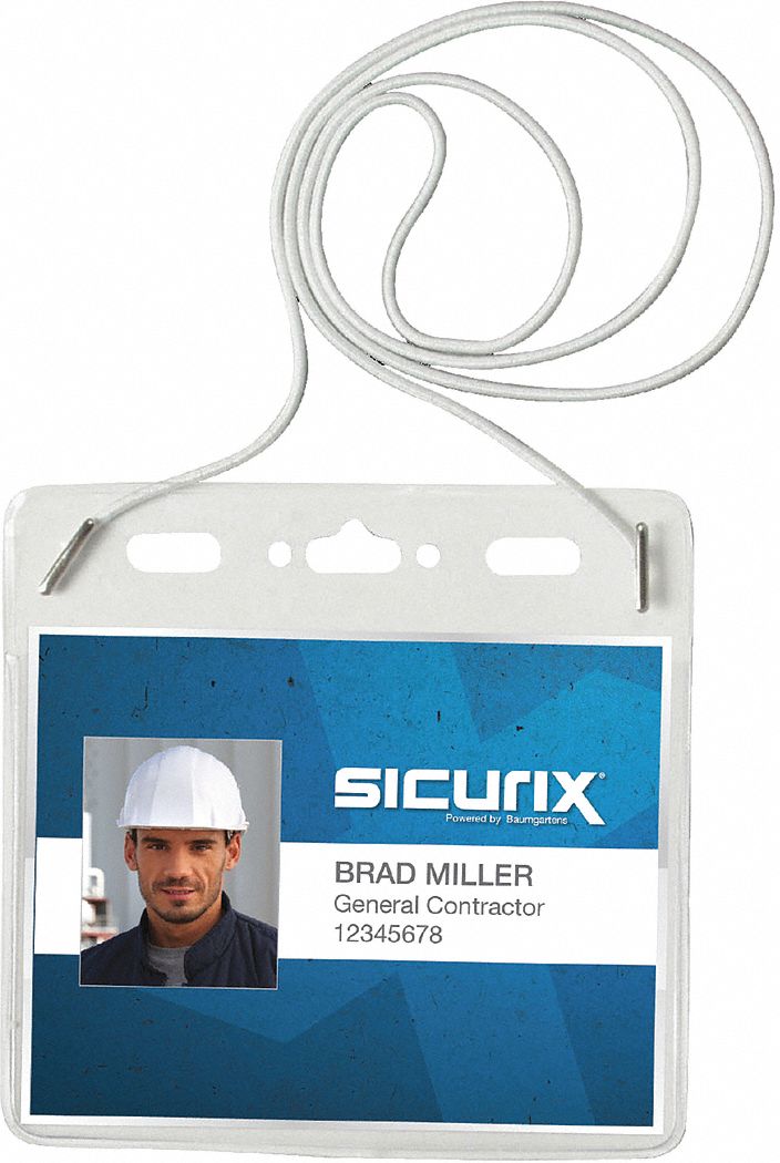 SICURIX Convention Badge Holder, Horizontal, PK25 54HP66BAU 67838
