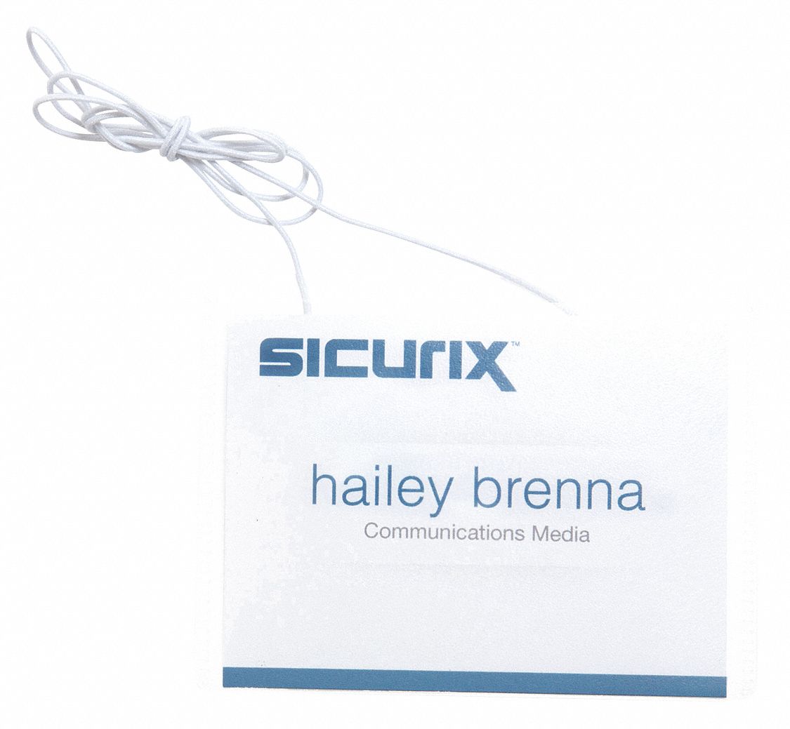 Badge Holder: Pouch, Horizontal/Vertical, 3 in Badge Pouch Wd, 4 in Badge Pouch Ht, Plastic, 50 PK