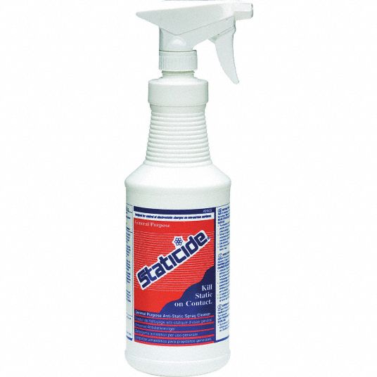 Anti-Static Control Spray, 32 oz, 1 qt, Ready to Use Recommended Dilution