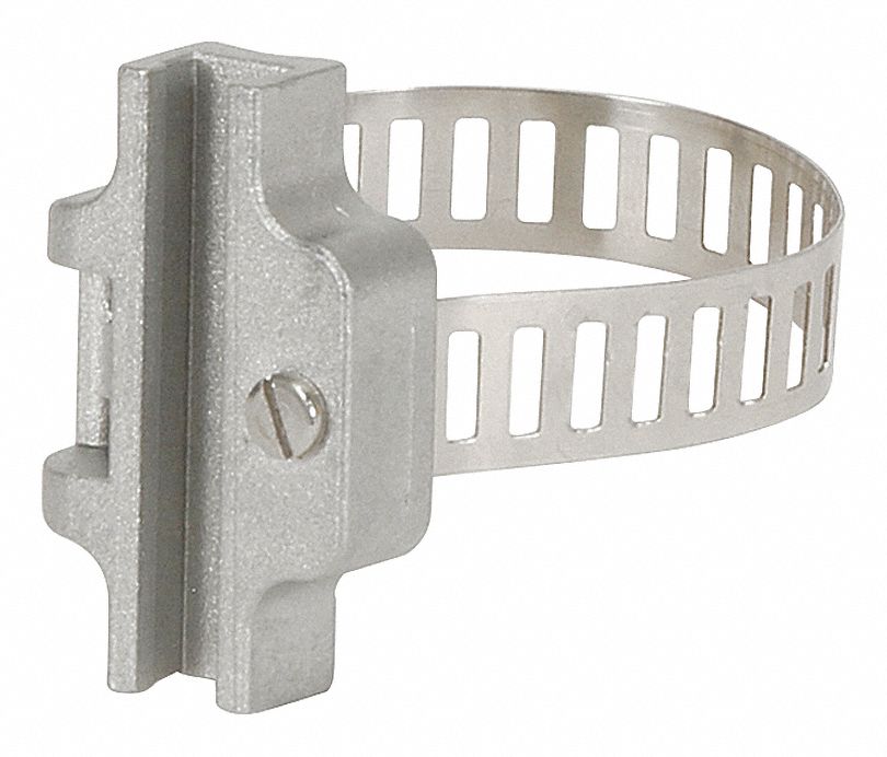 Round Bracket Assembly: Fits 10 mm_12 mm_16 mm_20 mm_25 mm Bore Dia, Aluminum, P8S-TMC01