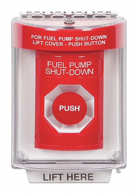 Fuel Pump Shutdown Push Button, Red Color