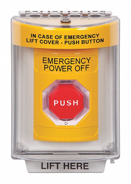 Exit Push Button: 4 7/8 in Ht, 3 3/16 in Dp, 3 1/4 in Wd, ADA Compliant