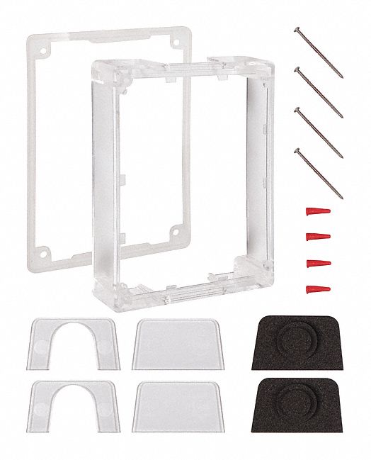 Clear STI-3100 SAFETY TECHNOLOGY INTER Pull Station Guard Spacer,Polycarbonate 