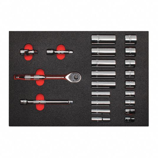 ラストジャッジ PROTO, 3/8 in Drive, 23 Piece, Socket Wrench Set - 54JG25