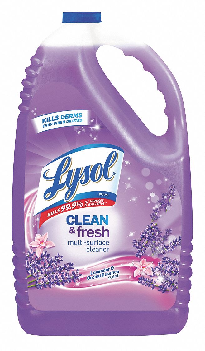LYSOL, Jug, 144 oz Container Size, Cleaner and Disinfectant 54JG75