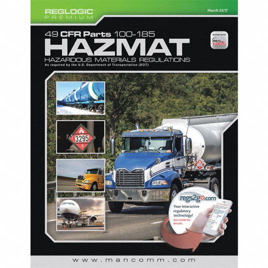 49 CFR Hazmat Regulations, Paperback, Code Book 54JG7841B