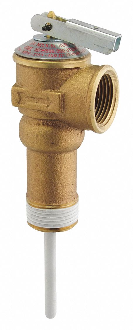 An image of a temperature-actuated pressure relief valve.