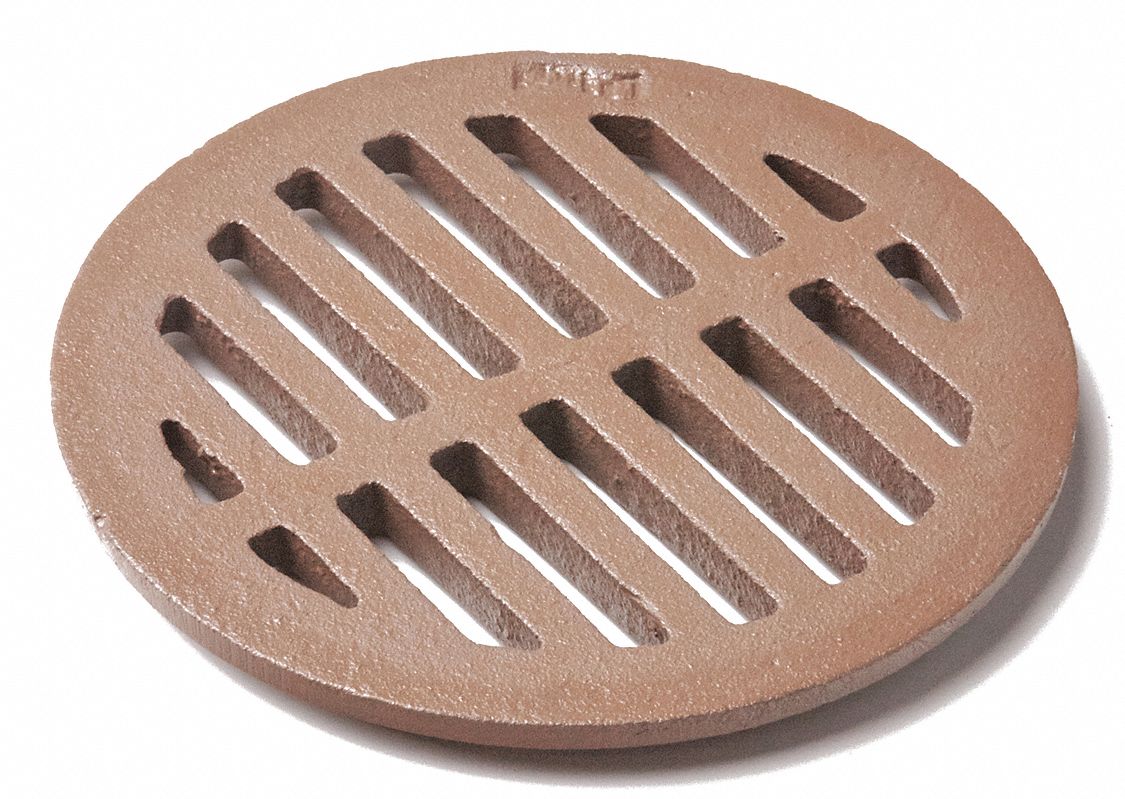 DRAIN STRAINER,CAST IRON,BROWN,8