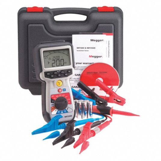 MEGGER Insulation Tester, Digital/Analog LCD - 54JH70|MIT2500 - Grainger