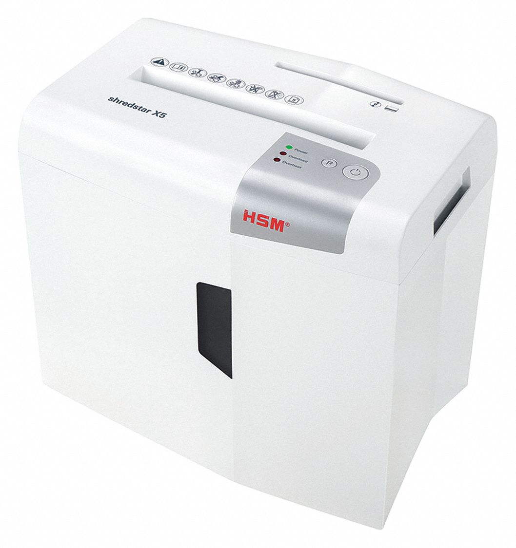 Paper Shredder: 4/15, CDs/Credit Cards/Paper/Staples, 5 Sheets, Cross-Cut Cut, 3 Security Level