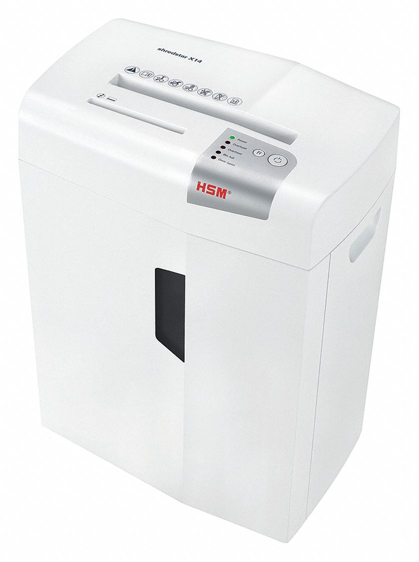 Paper Shredder: 15/30, CDs/Credit Cards/Paper/Paper Clips/Staples, 14 Sheets, Cross-Cut Cut