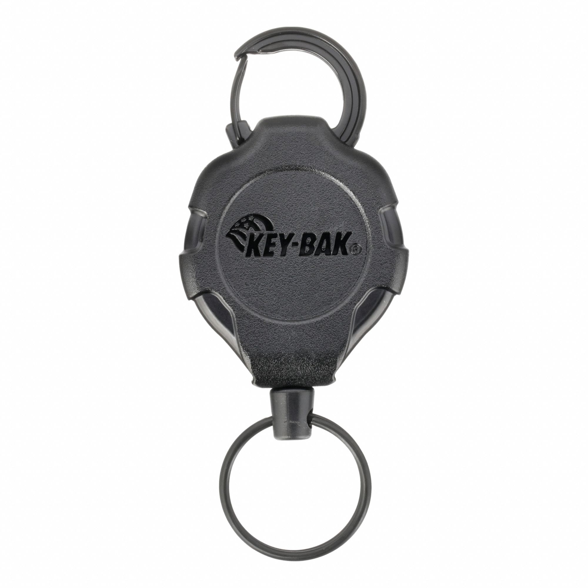 RATCHETING KEY REEL,POLYCARBONATE,BLACK
