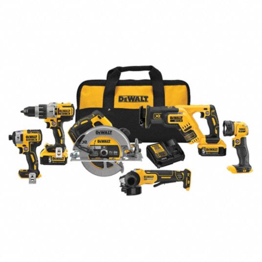 DEWALT 20 V Volt 6 Tools Cordless Combination Kit 54JK24