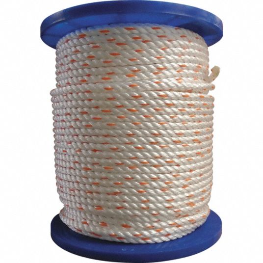 Twisted Polyester Rope - 1/4, White