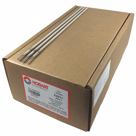 HOBART Stick Electrode Carbon Steel, E6011, 1/8 in x 14 in, 50 lb
