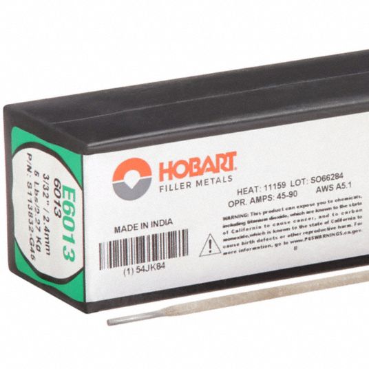 HOBART, Carbon Steel, E6013, Stick Electrode - 54JK84|S113832-G45 ...