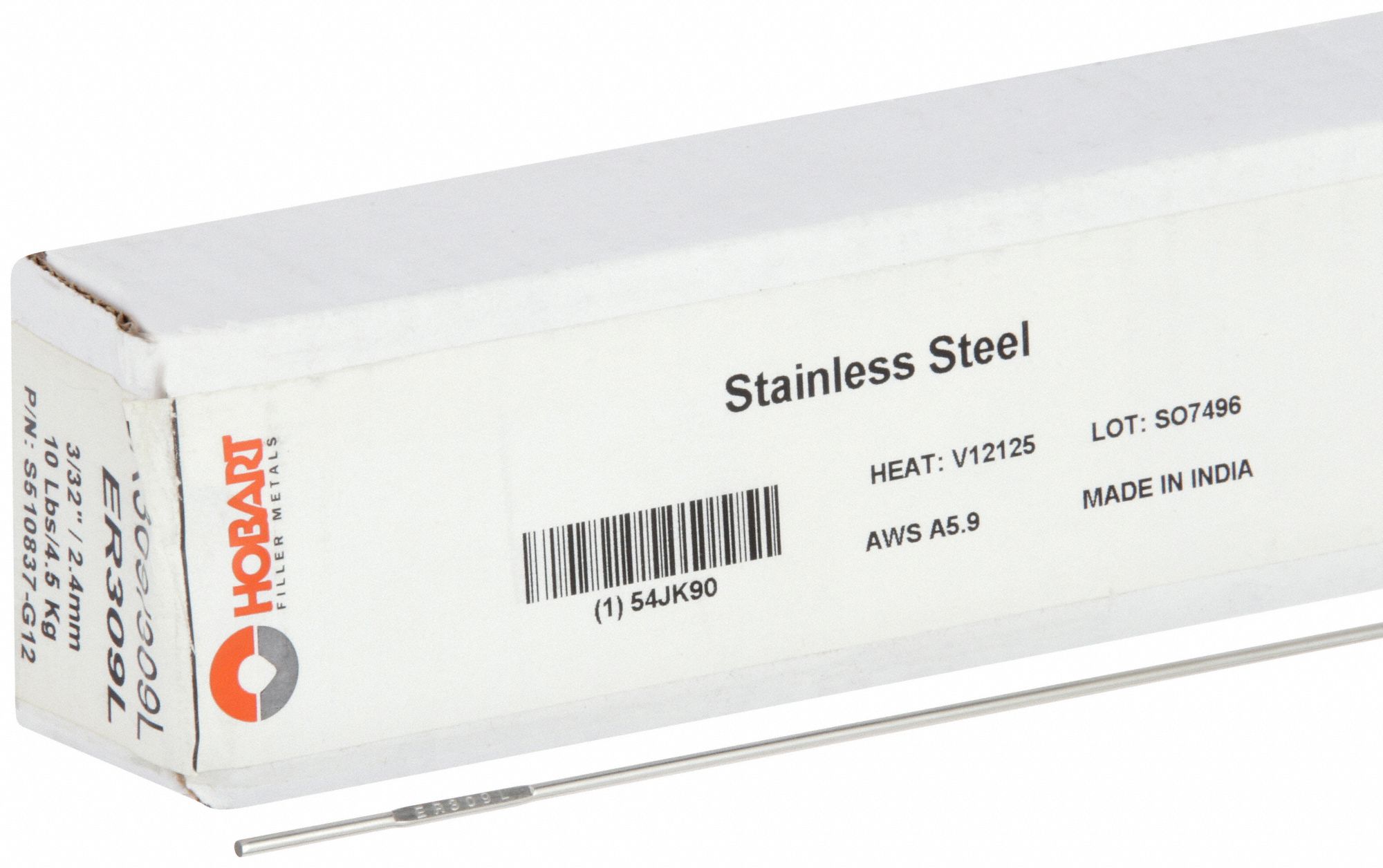 TIG Welding Rod: Stainless Steel, ER309/309L, 3/32 in x 36 in, 10 lb