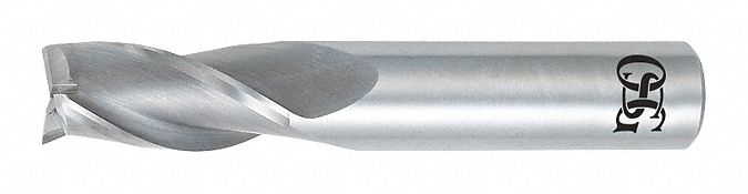 Square End Mill: Carbide, 3 Flute, 1 mm Mill Dia, 3 mm LOC, 39 mm OAL