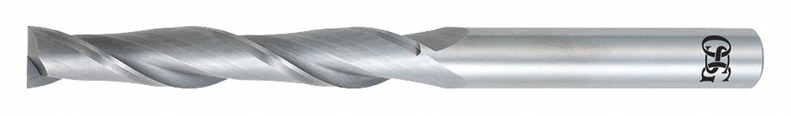 Ball End Mill: Carbide, TiAlN Coated, 2 Flute, 1/4" Mill Dia, 1-1/2" LOC, 4" OAL, List 482BN