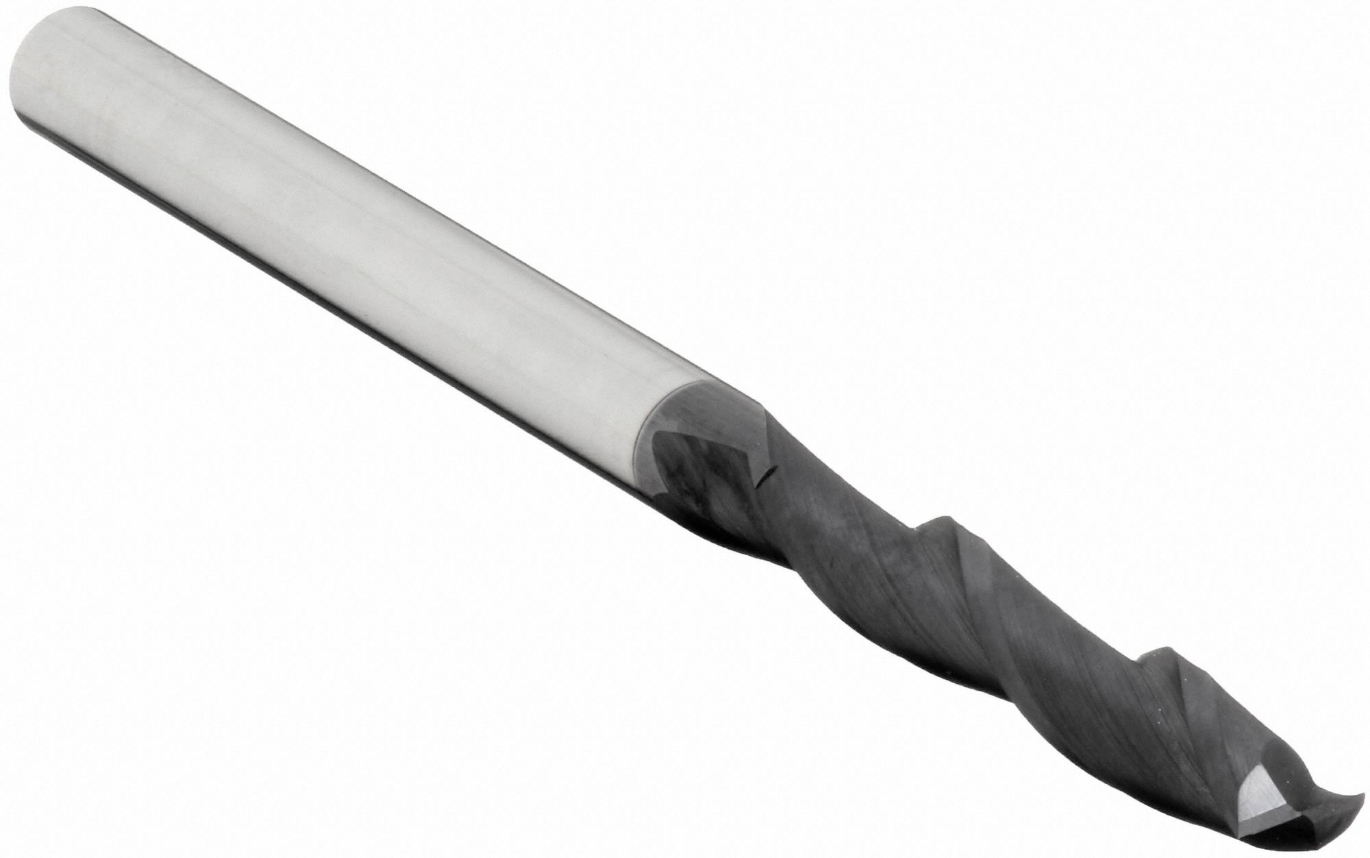 Square End Mill: Carbide, TiAlN Coated, 2 Flute, 1/4" Mill Dia, 1-1/2" LOC, 4" OAL