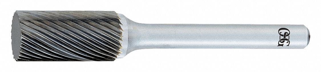 Cylinder Bur SA, Carbide, 1/4", Single Cut