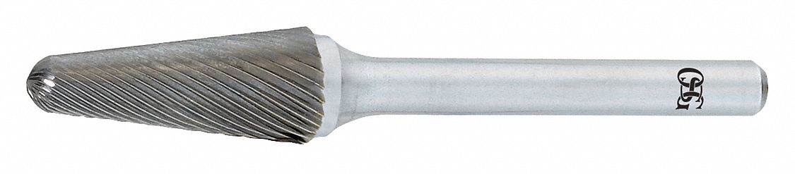 Cone Bur, Radius End, 12.00mm, "Carbide