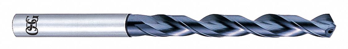 Jobber Length Drill Bit: 1-1/32", 130° R-Thinning Point, V-Coated Cobalt, Coolant-Through