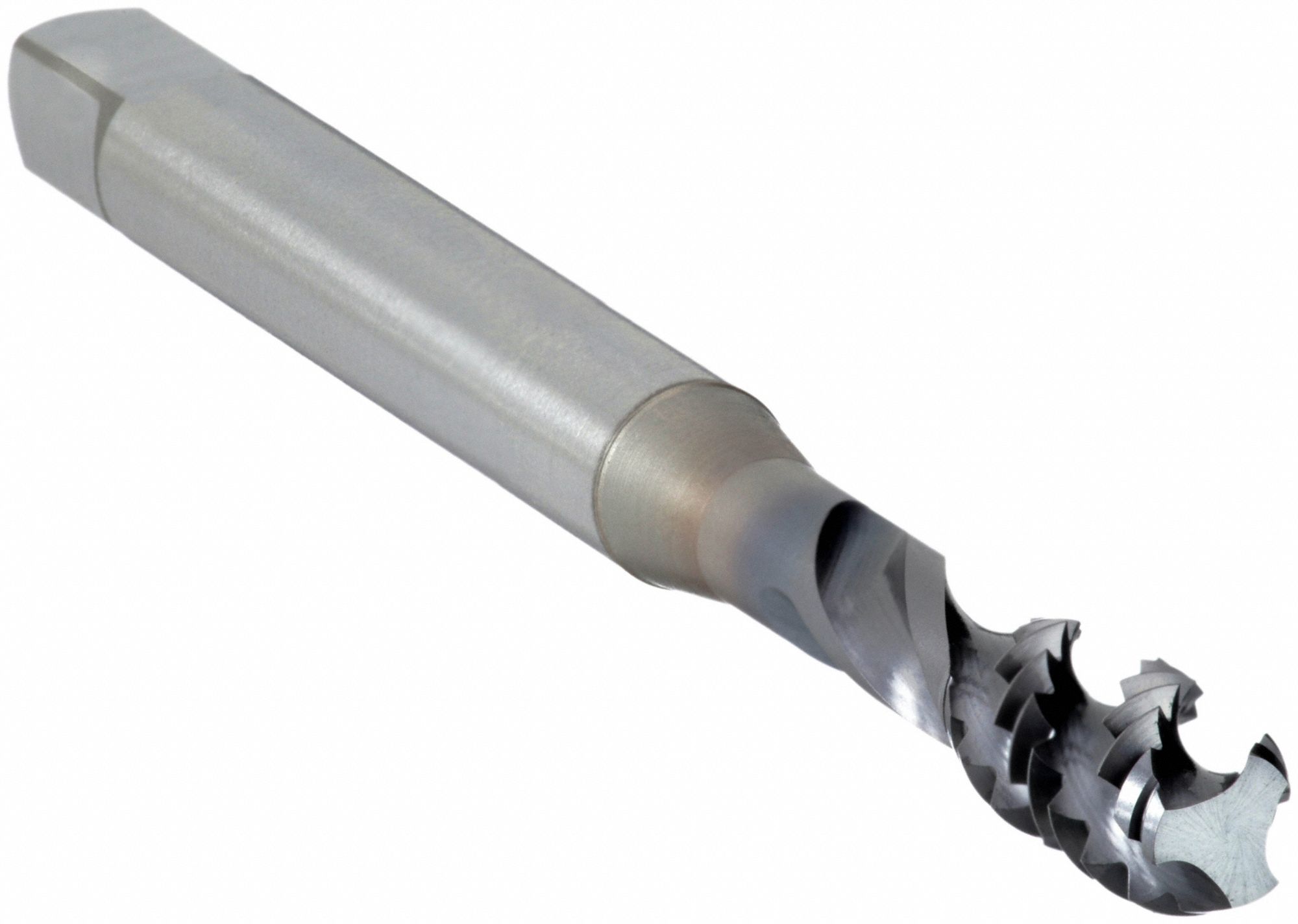 Spiral Flute Tap: 1/4"-32 Thread Size, 3/8 in Thread Lg, 3 1/8 in Overall Lg, Bottoming