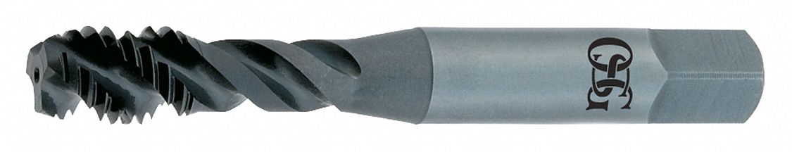 Spiral Flute Tap: 5/8"-18 Thread Size, 11/16 in Thread Lg, 3 25/32 in Overall Lg, Bottoming