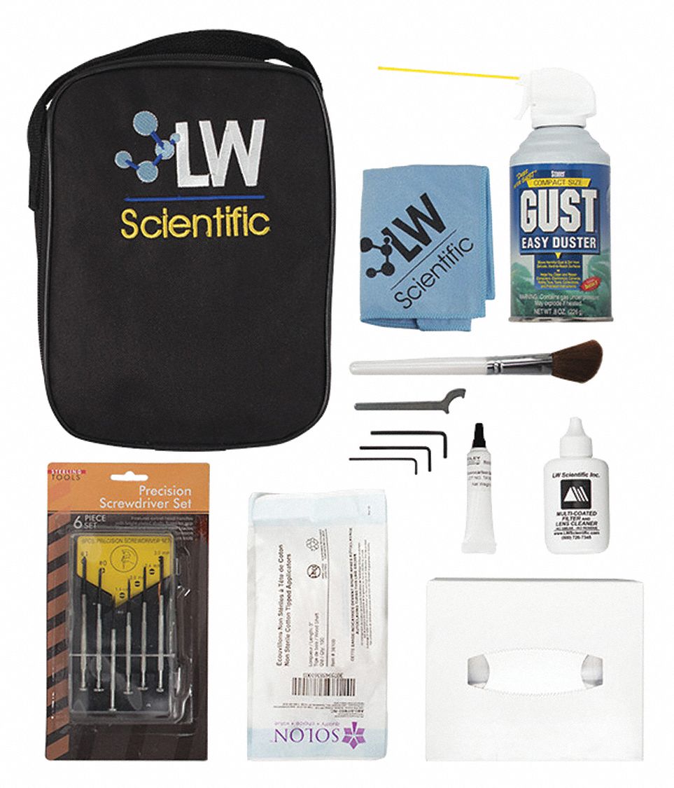LW SCIENTIFIC, Microscope Service Kit 54PC06MSPPSK77777 Grainger