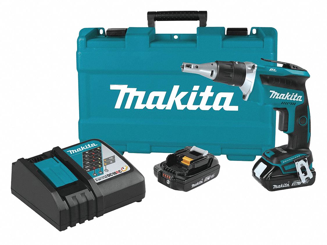 MAKITA Screwdriver, Cordless, 1/4 in Hex Drive Size, 4,000 RPM 54PC61